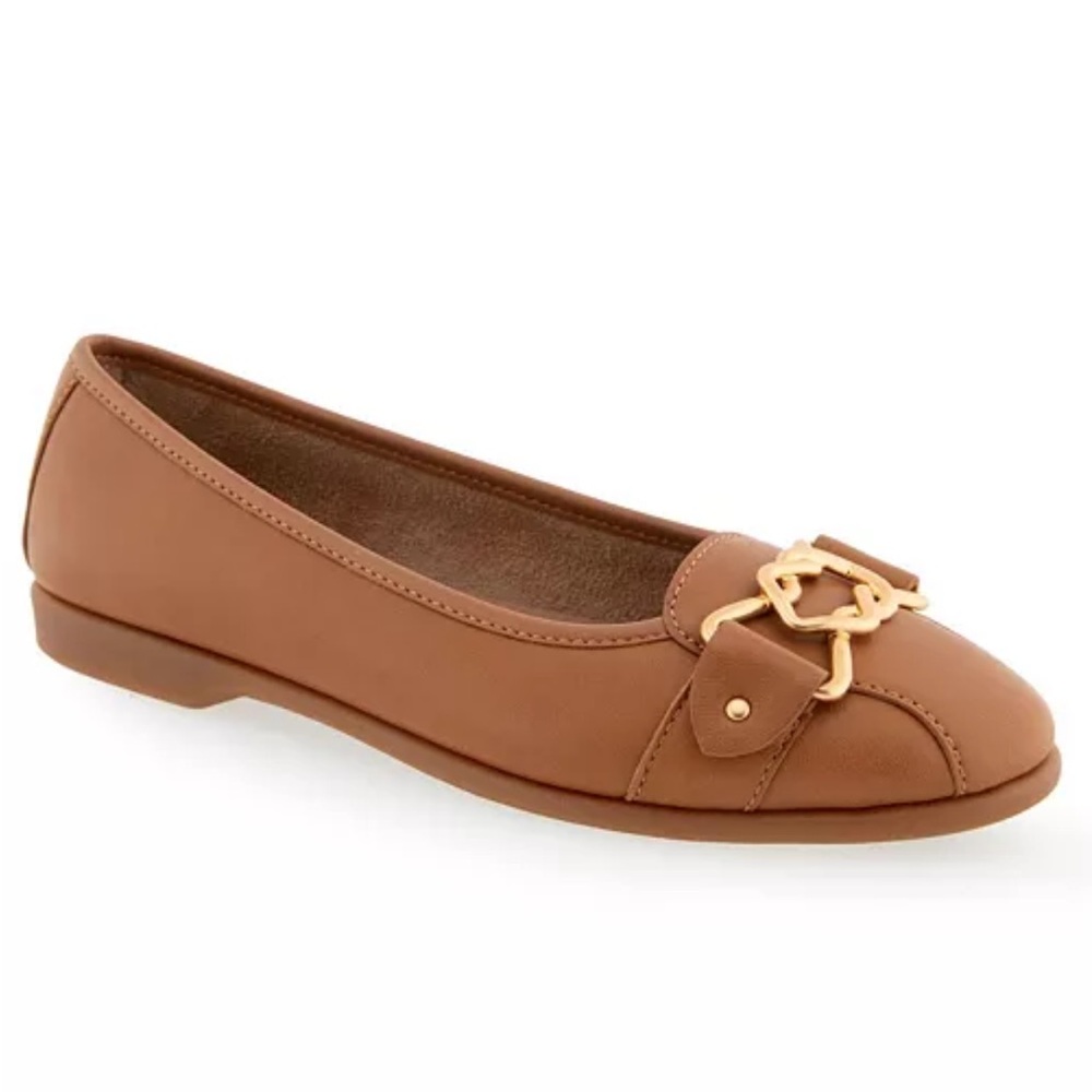 AEROSOLES Women’s Tan Genuine Leather Bia Shoes!